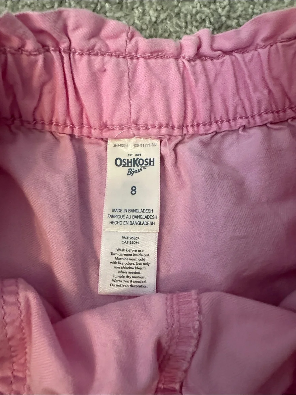 Pink Elastic-Waist Girl’s Shorts